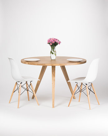Okrągły stół dębowy w stylu skandynawskim, Mo Woodwork