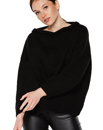 Sweter krótki UNDERWORLD czarny, UNDERWORLD