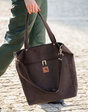 Torba "TOTE BAG" w kolorze brunatnym, Karolina Audycka