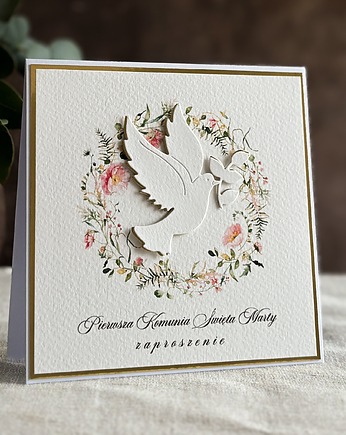 Zaproszenia na komunię, wzór 48B, Anna Art and Crafts