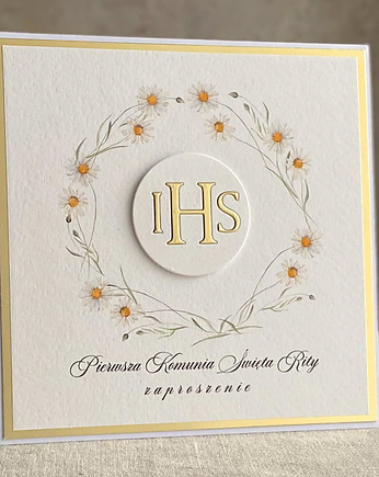 Zaproszenia na Komunię, wzór 57B, Anna Art and Crafts