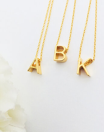 NASZYJNIK z literką,  monogram, imię, Anemon Atelier