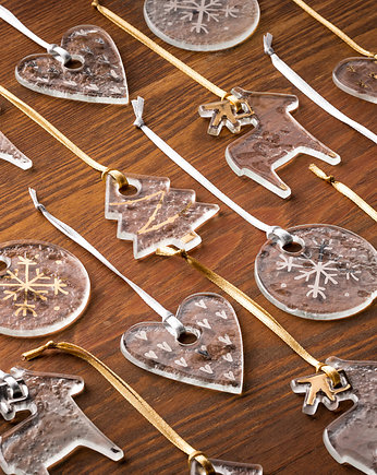 Zestaw 10 złotych ozdób na zamówienie, MAKU-pracownia szkła