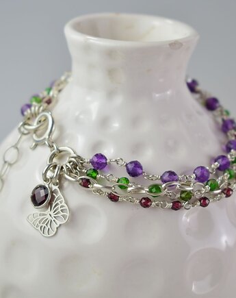 Mix kamieni w srebrze II - bransoletka, Sunflower Kornelia Kubinowska