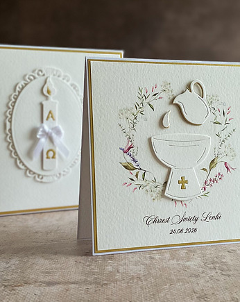 Kartka na chrzest z pudełkiem i kopertą, 49A, Anna Art and Crafts