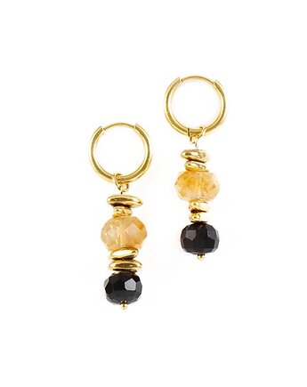 Kolczyki koła o wyjątkowym szlifie Cytrynu, Kulka Bransoletki