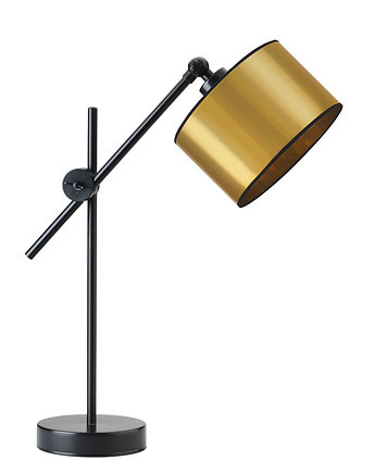 Czarno-złota lampa stołowa do czytania z regulowanym ramieniem MALI MIRROR, LYSNE