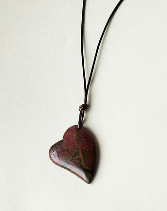 Serce Wisiorek Jaspis picasso, galeria nuit