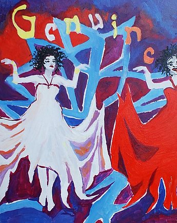 Obraz olejny do salonu genuine, alice oil on canvas