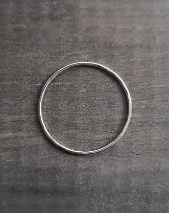 SLIM cienka srebrna obrączka, młotkowana, COCONUT