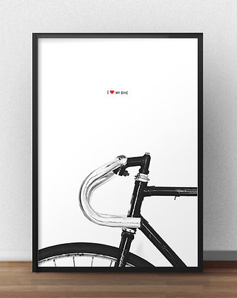 Plakat z rowerem i napisem "I love my bike", scandiposter