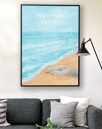 Półwysep Helski - Foki - plakat fine art, minimalmill