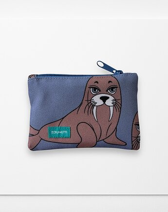 Portfelik mini - morsy niebieski