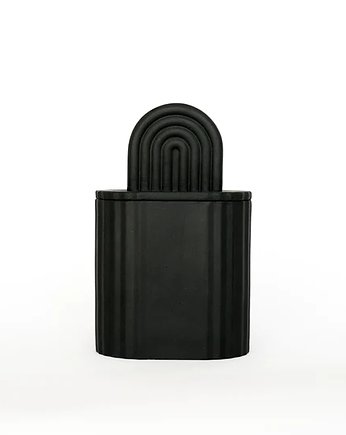 Arco Iris Graphite Black - pojemnik z czarnej porcelany, Kyuka Design