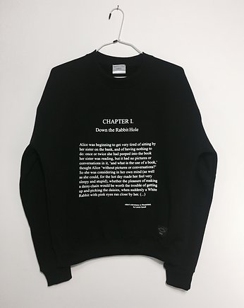 Bluza unisex z cytatem z  Alicji w Krainie Czarów, Golden Lips