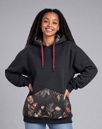 Bluza oversize Satja Auri Lili gruba z kwiatową kieszenią rozmiar M, Auri Lili