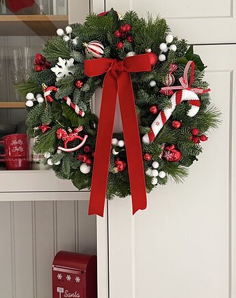 NATURALNY Wianek Bożonarodzeniowy na drzwi - 45cm, MOM&SISdekorują
