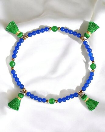 NA NOGĘ : summer collection : jadeit i chwosty : chabrowo-zielona, kaktusia