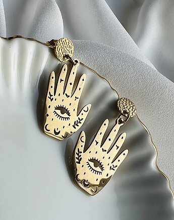 Kolczyki pozłacane Dłonie, MaLa Jewellery