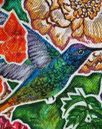 KOLIBER kurtka jeansowa ręcznie malowana, ka.linea