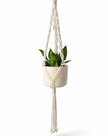 Uroczy kwietnik wiszący w stylu boho makrama na doniczkę dł.95cm, ACTP