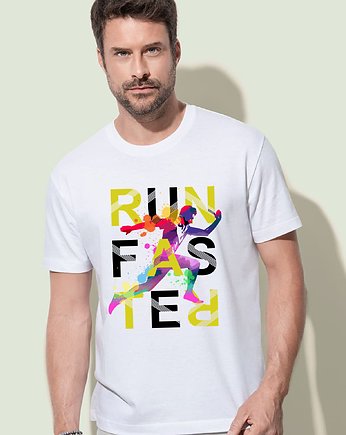 Koszulka organiczna z nadrukiem Run faster, ART ORGANIC