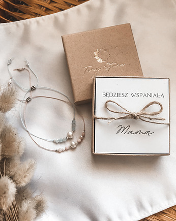 Bransoletka Babygirl/Babyboy baby shower, Tiny Stone