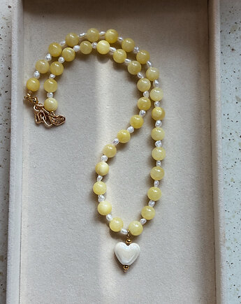 Naszyjnik Jadeit masełkowy, Chmolowska Jewellery