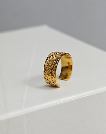 Nausznica cienka srebrna pozłacana, KOBELA