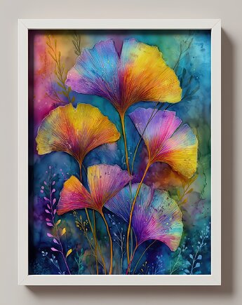 Grafika na plakacie Miłorząb Japoński, JBJart Justyna Jaszke