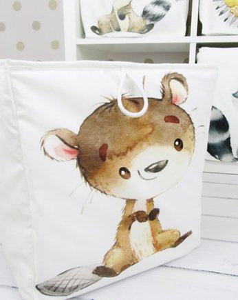 Pojemnik na zabawki z Leśnym Bobrem, Enitka Sweet Baby Room
