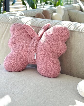 Poduszka motyl boucle różowy, SPARROW