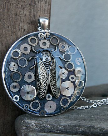 Naszyjnik  Silver Cicada 6, Zegarynki