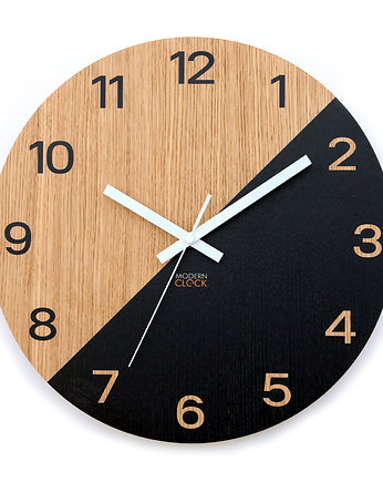 Zegar  ścienny drewniany OKSFORD CZARNY 33 CM, ModernClock