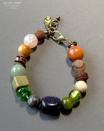 Elegancka unikatowa bransoletka z mixu specjalnie dobranych minerałów PREZENT, Galeria Limart