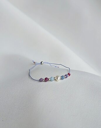 Kolorowa bransoletka z perłą, Moui