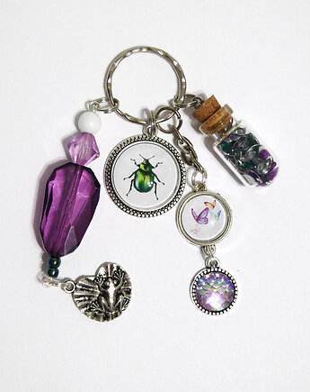 Breloczek - Żuczek, motyle, fiolka, yenoo