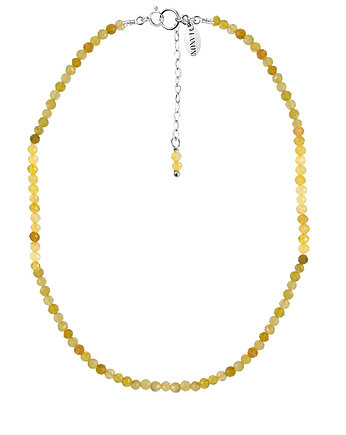 CHOKER VERA z żółtym opalem - srebrny, LANUN