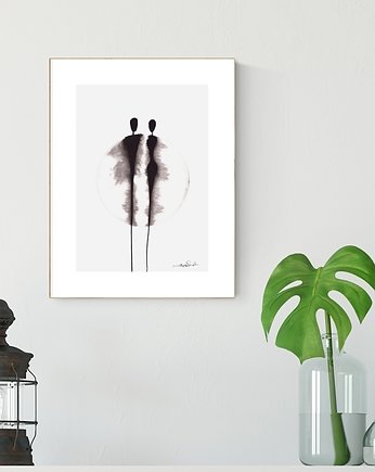 Obraz 21X30 malowany ręcznie na papierze, MiniMalArt