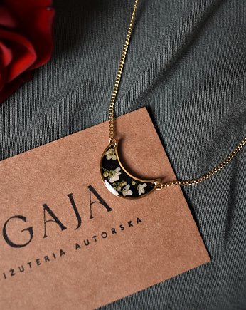 Księżycowy naszyjnik z kwiatami, GAJA BIŻUTERIA AUTORSKA