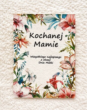 Kartka z nasionami kwiatów na Dzień Matki - papier czerpany, Blask Natury