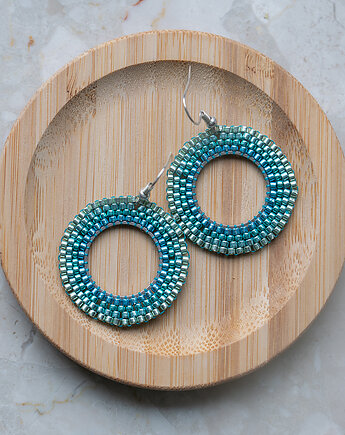 Kolczyki w morskich odcieniach z gradientem, All My Jewelry