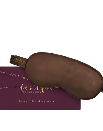 LE SILQUE Opaska na oczy z jedwabiu - caffee, Le Silque