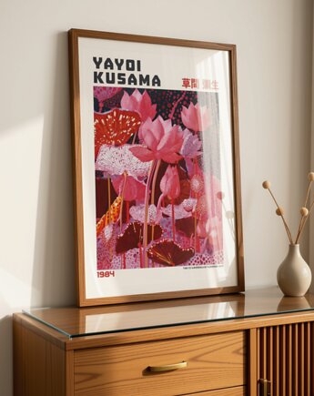 PLAKAT dekoracyjny Yayoi Kusama, kwiaty, black dot studio