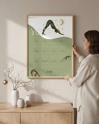 Plakat Kalendarz 2026 'Yoga is my life', Well Done Shop