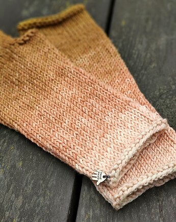 Ombre z miodem / mitenki, agat handmade