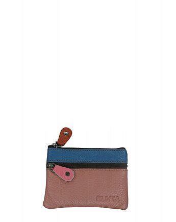 Saszetka skórzana skóra naturalna na klucze bilon poręczna OLIVKA, Olivka Warsaw