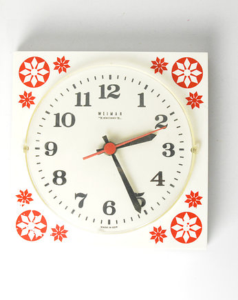 Zegar ścienny w stylu rustykalnym, Weimar, Niemcy, lata 70., Good Old Things