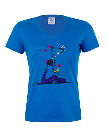 Bluzka t-shirt kawa JOGA  morska, Ella Dora