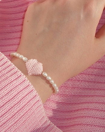 Bransoletka - perle con cuore, LIMONI E FIORI